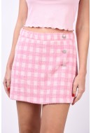 Pantaloni Scurti Dama Only Onlvama Pink/Checks White